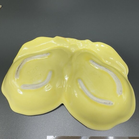 California USA Pottery Pearl Fruit Divided Dish Tray Sauce Bowl Set 2 Vintage - Picture 7 of 14